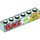 LEGO Light Aqua Brick 1 x 6 with &#039;PEACE&#039;, Flower (3009 / 96115)