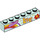LEGO Aqua clair Brique 1 x 6 avec Rainbow, Groovy, et Love (3009 / 96117)