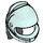 LEGO Light Aqua Crash Helmet with Black Ponytail (36293)