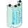 LEGO Light Aqua Cylinder 2 x 4 x 5 Half with Blue Windows and Bubbles (35312 / 91046)