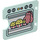 LEGO Helles Aqua Tür 3 x 4 mit Cut Out mit Muffins im Oven (27382 / 66007)
