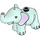 LEGO Light Aqua Elephant with Lavender Ears (101828)
