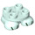 LEGO Helles Aqua Feet 2 x 2 mit Dark Green Toes (66858 / 79874)