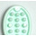 LEGO Licht aqua Hairbrush met Hart (93080)