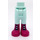 LEGO Licht aqua Heup met Pants met Magenta Boots (16925 / 35573)