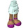 LEGO Licht Aqua Heup met Kort Dubbele Layered Skirt met ankle straps (23898 / 92818)
