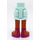 LEGO Light Aqua Hip with Short Double Layered Skirt with ankle straps (23898 / 92818)