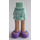 LEGO Light Aqua Hip with Short Double Layered Skirt with Purple Shoes (35624 / 92818)