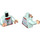 LEGO Light Aqua Lavender Brown Minifig Torso (973 / 76382)