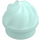 LEGO Licht aqua Plaat 1 x 1 Rond met Swirled Top (3338 / 15470)