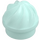 LEGO Licht aqua Plaat 1 x 1 Rond met Swirled Top (3338 / 15470)