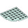 LEGO Light Aqua Plate 6 x 6 Round Corner (6003)