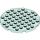 LEGO Light Aqua Plate 8 x 8 Round Circle (74611)