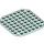 LEGO Light Aqua Plate 8 x 8 Round with Rounded Corners (65140)