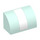 LEGO Light Aqua Slope 1 x 2 Curved with White stripe (94858 / 101875)