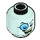 LEGO Light Aqua The Penguin with Black Legs and Smile Minifigure Head (Recessed Solid Stud) (3626 / 31565)