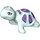 LEGO Helles Aqua Schildkröte (Walking) mit Purple oben (11603 / 36715)
