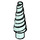 LEGO Light Aqua Unicorn Horn with Spiral (34078 / 89522)