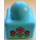 LEGO Light Blue Primo Brick 1 x 1 with Number &#039;3&#039; and 3 flowers on opposite side (31000 / 49046)