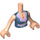 LEGO Helles Fleisch Anna Torso, mit Open Kragen Muster (92456 / 92816)