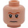 LEGO Lätt Hudfärgad Arthur Weasley Minifigur Huvud (Infälld solid knopp) (3626 / 67862)