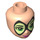 LEGO Light Flesh Bat Girl Female Minidoll Head (33414 / 92198)