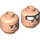 LEGO Light Flesh Batman - 1992 Minifigure Head (Recessed Solid Stud) (3274 / 102186)