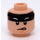 LEGO Helles Fleisch Batman - Crooked/Angry Mund mit Gelb Utility Gürtel Minifigur Kopf (Vertiefte feste Noppen) (3626 / 29312)