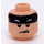 LEGO Licht Vleeskleurig Batman - Crooked/Angry Mouth met Geel Utility Riem Minifigure Hoofd (Verzonken Solid Stud) (3626 / 29312)