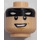 LEGO Lys hud Batman Minifigur Hode (Forsenket solid knott) (3626 / 34178)