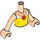 LEGO Leichtes Fleisch Belle im Gelb Dress Friends Torso (73141 / 92456)