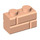 LEGO Leichtes Fleisch Backstein 1 x 2 mit Embossed Bricks (98283)
