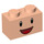 LEGO Leichtes Fleisch Backstein 1 x 2 mit Bolzen auf Eins Seite mit Smiley Gesicht mit Unterrohr (11211 / 72282)
