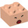 LEGO Leichtes Fleisch Backstein 2 x 2 mit Scared Toad Gesicht (3003 / 95010)