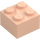 LEGO Light Flesh Brick 2 x 2 with Toad Face with Open Mouth Smile and Wink (3003 / 94666)