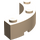 LEGO Leichtes Fleisch Backstein 4 x 4 Runden Ecke (Breit mit 3 Bolzen) (48092 / 72140)