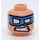 LEGO Light Flesh Captain Cold Head (Recessed Solid Stud) (3626 / 25965)