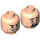 LEGO Leichtes Fleisch Crazy Quilt Minifigure Kopf (Einbau-Vollbolzen) (3626 / 36225)