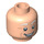 LEGO Light Flesh Doc Brown Head (Recessed Solid Stud) (3626 / 15256)