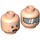 LEGO Light Flesh Doc Brown Minifigure Head (Recessed Solid Stud) (3626 / 87920)