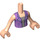 LEGO Light Flesh Emma, Dark Blue Skirt, Purple Top Friends Torso (92456)