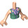 LEGO Licht vleeskleurig Emma Torso, met Zandgroen Strap Top met Rood Kruis logo (92456)