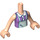 LEGO Lys hudfarvet Emma med Apron Friends Torso (35677 / 92456)