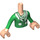 LEGO Carne claro Emma con Verde Parte superior Friends Torso (92456)