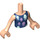 LEGO Licht vleeskleurig Emma met Octopus Top en Friends Torso (35862 / 92456)