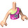 LEGO Licht vleeskleurig Emma met Origami Top Friends Torso (35862 / 73141)