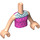 LEGO Licht vleeskleurig Emma met Paars Top Friends Torso (35677 / 92456)