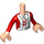 LEGO Light Flesh Ewa Torso, with Red Jacket and White Scarf Pattern (92456)