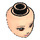 LEGO Light Flesh Female Minidoll Head with Brown Eyes, Bright Pink Lips and Closed Mouth (14011 / 92198)