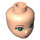 LEGO Leichtes Fleisch Female Minidoll Kopf mit Emma Green Augen, Pink Lips und geschlossen Mouth (11819 / 98704)